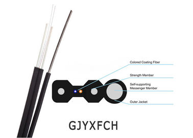 4 Çekirdekli Fiber Optik Kablo Kendinden - FTTH İçin Siyah / Beyaz LSZH Kılıfını Destekler