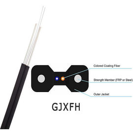 Kapalı GJXFH İncir -8 Fiber Optik Bırakma Kablosu LSZH Ceket Basit Yapı